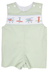 Lulu Bebe LBS25 Pete Airplane Smocked Shortall