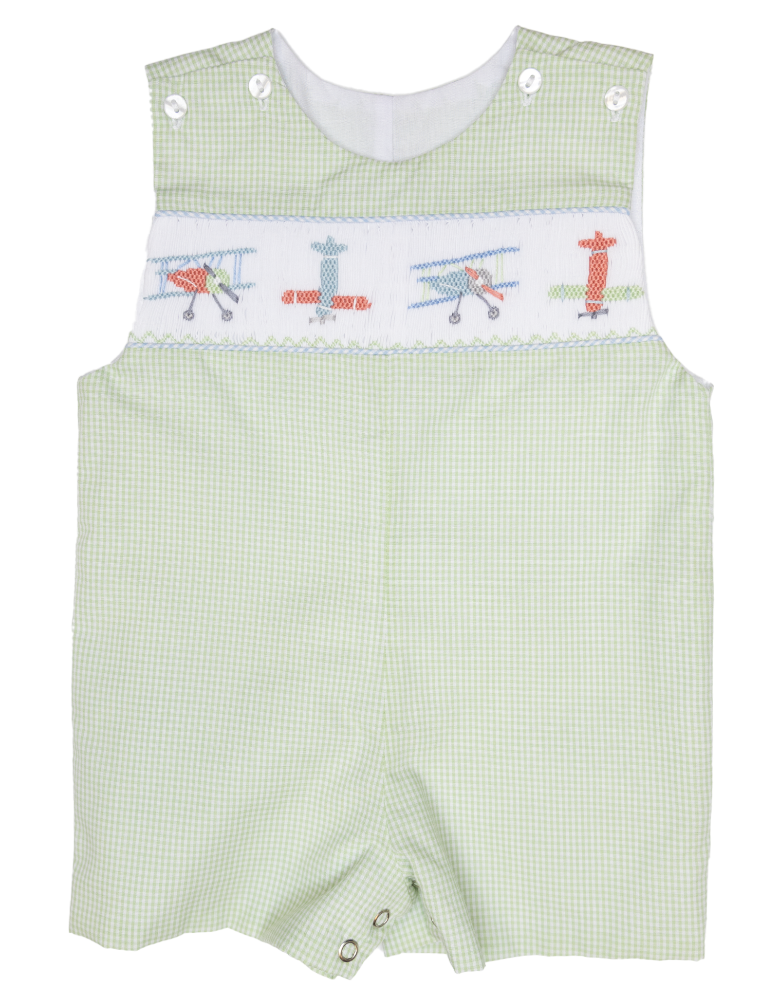 Lulu Bebe LBS25 Pete Airplane Smocked Shortall