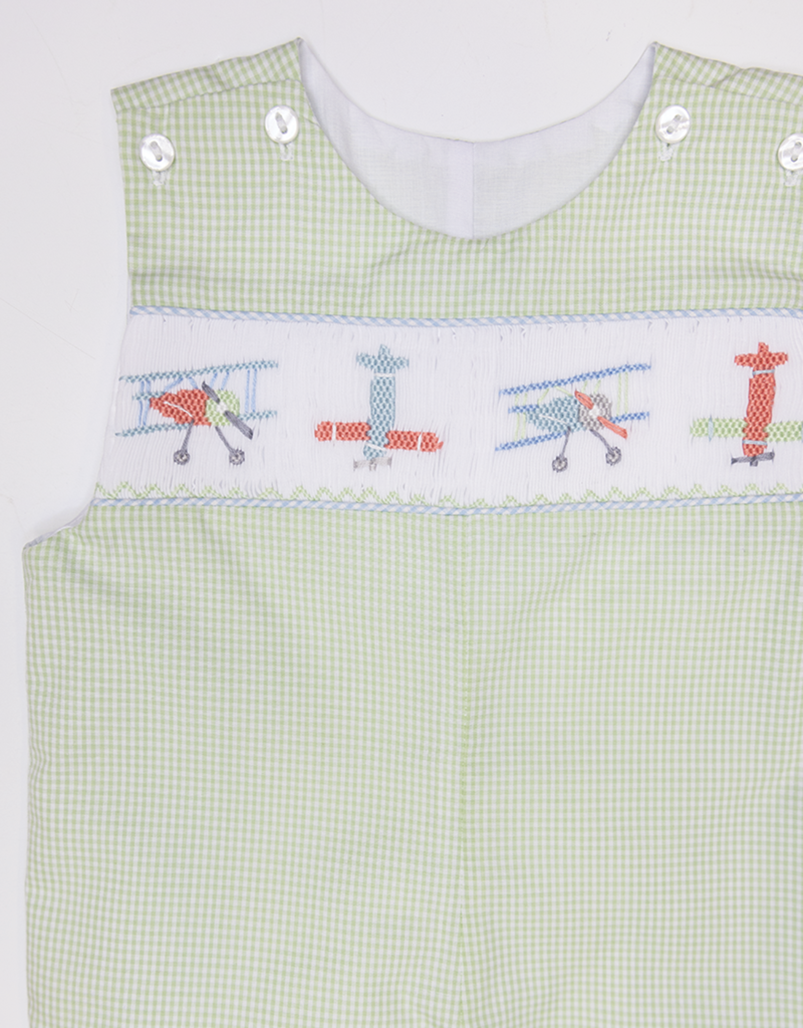 Lulu Bebe LBS25 Pete Airplane Smocked Shortall