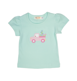 Luigi (Size 6) Light Jade Flower Truck Shirt