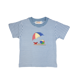 Luigi Shirt Light Steel Stripe Beach Crab