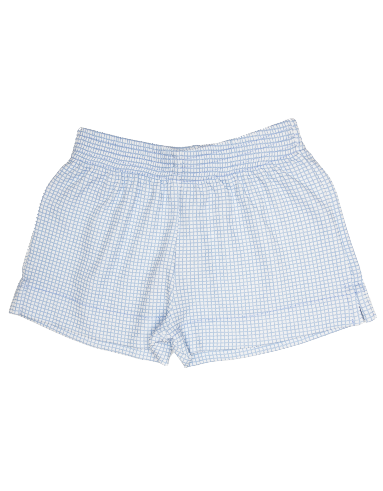 Luigi ISH006P Gingham Knit Short Light Blue