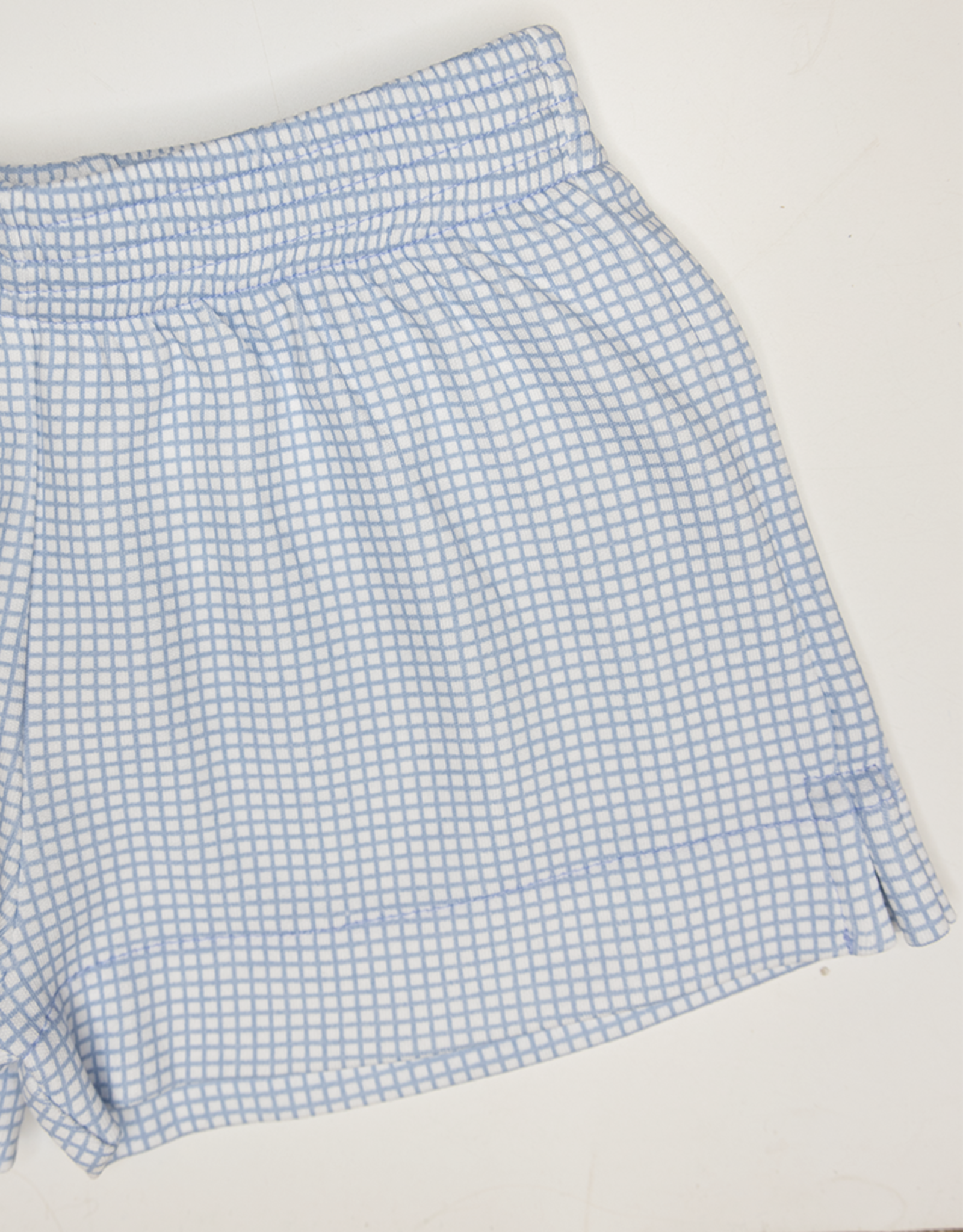 Luigi ISH006P Gingham Knit Short Light Blue