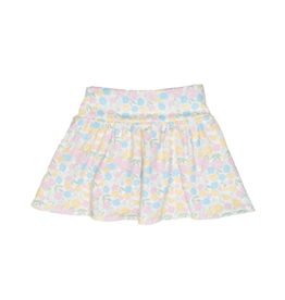 Luigi Knit Skort Blue Yellow Floral Print