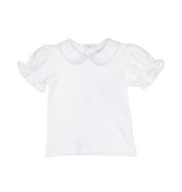 Luigi Short Sleeve Blouse White/White