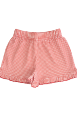 Luigi ISH007P Gingham Ruffle Short Red