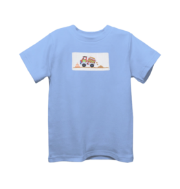 Vive la Fete Smocked Shirt Blue Construction