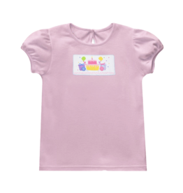 Vive la Fete Girl Smocked Shirt Birthday