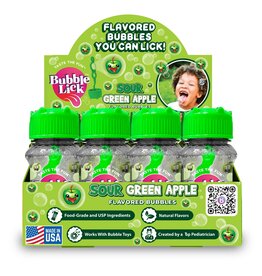 Toysmith Bubble Lick Sour Green Apple Bubbles
