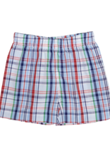 Zuccini ZMS25 Red  Navy Plaid Short