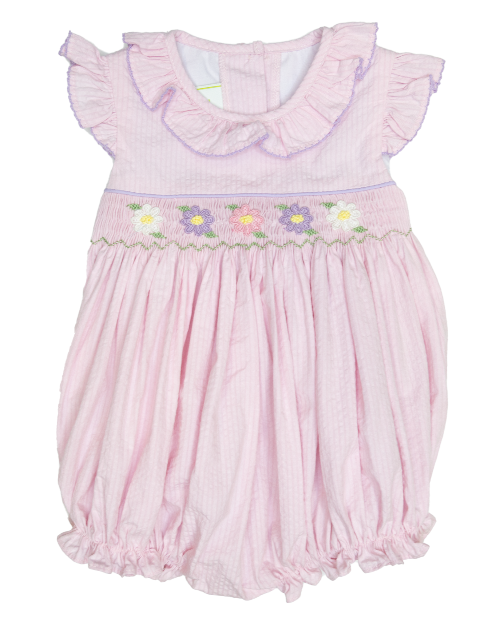 Zuccini ZSE25 Daisies Marion Bubble Pink Seersucker