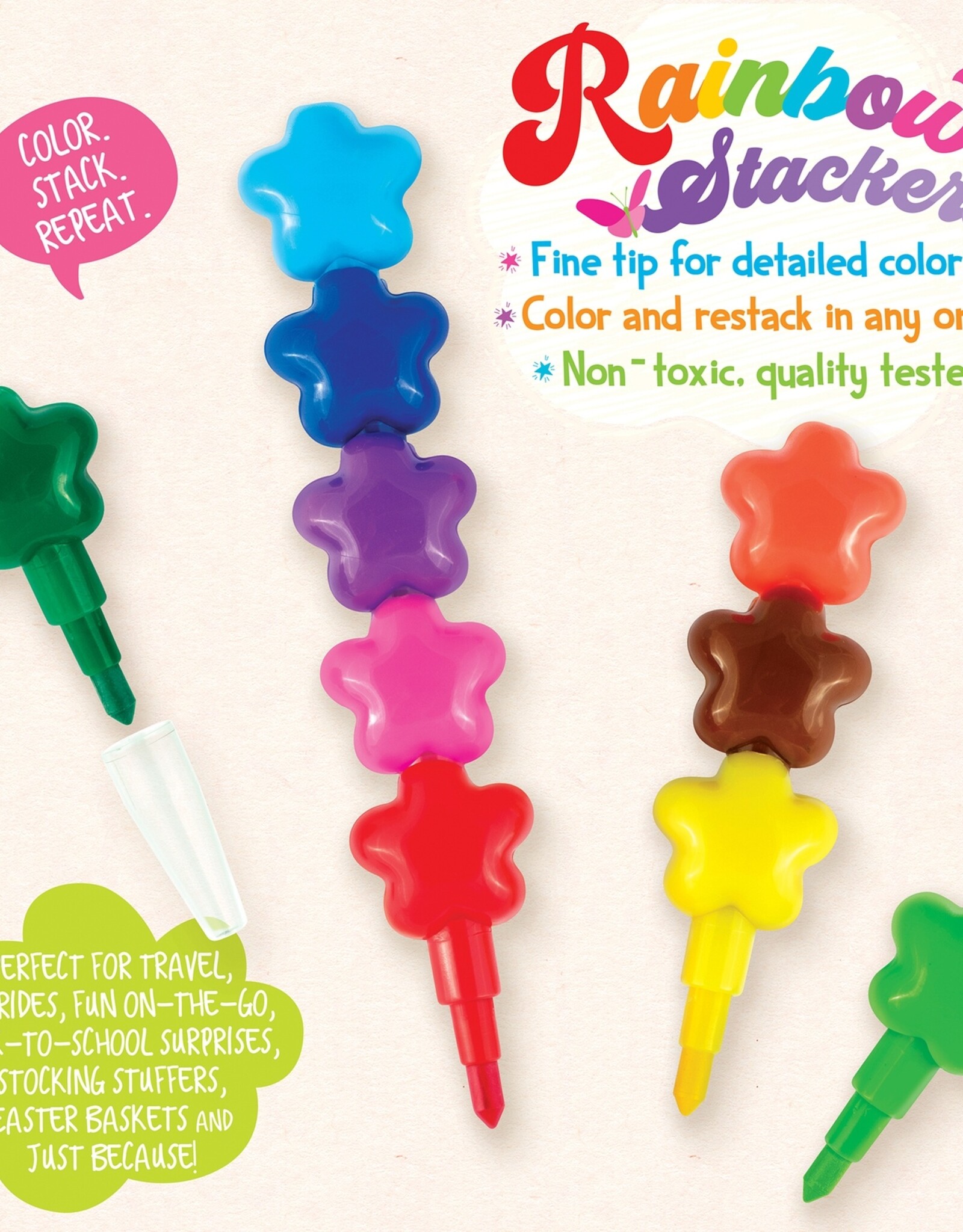 The Piggy Story Heart & Star Stackable Crayons