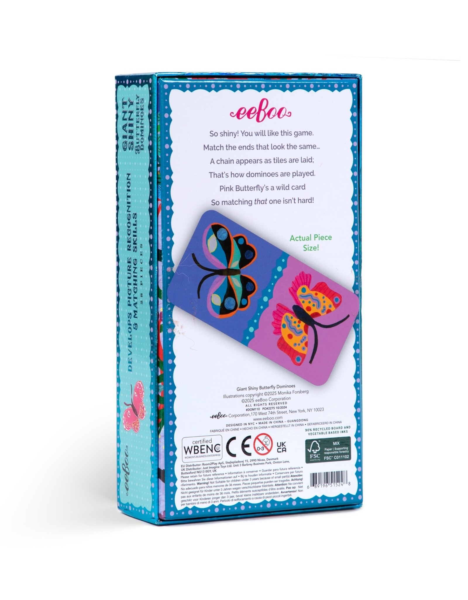 Eeboo Giant Shiny Butterfly Dominoes