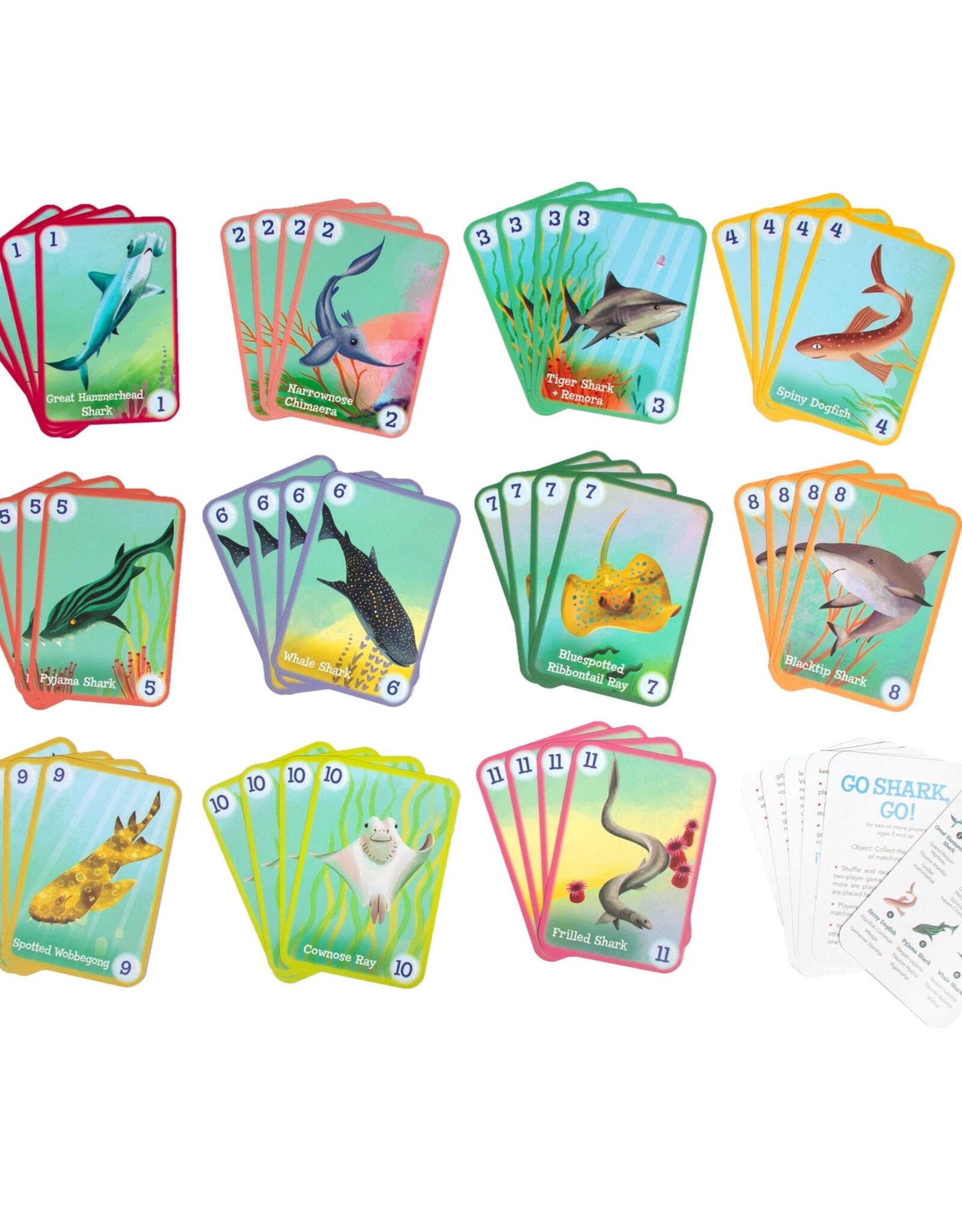 Eeboo Go Shark Go! Playing Cards