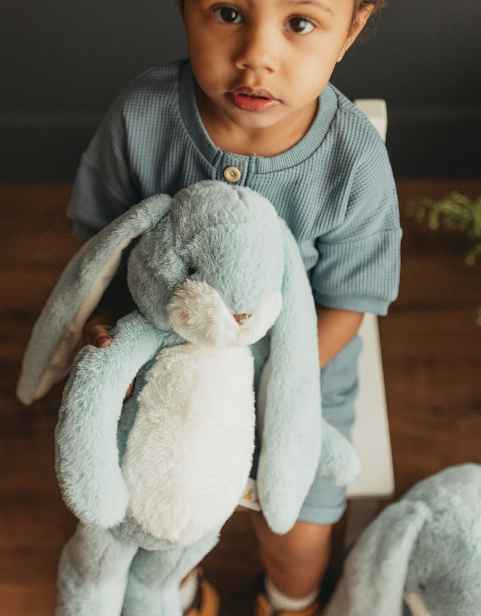 Bunnies By The Bay 190324 Little Nibble 12" Floppy Bunny Maui Blue