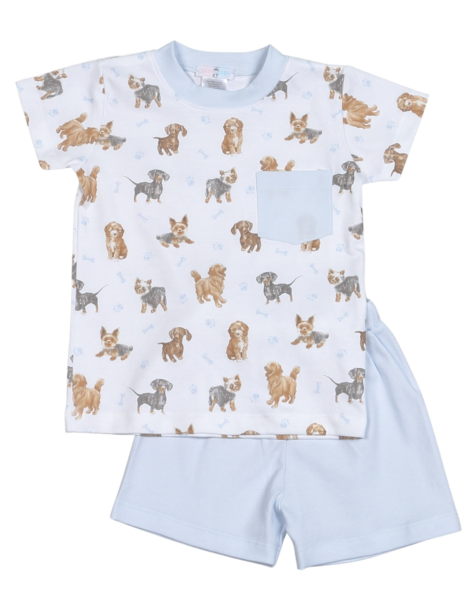 Baby Loren PPA-020 Puppy Pals Pima Short Set