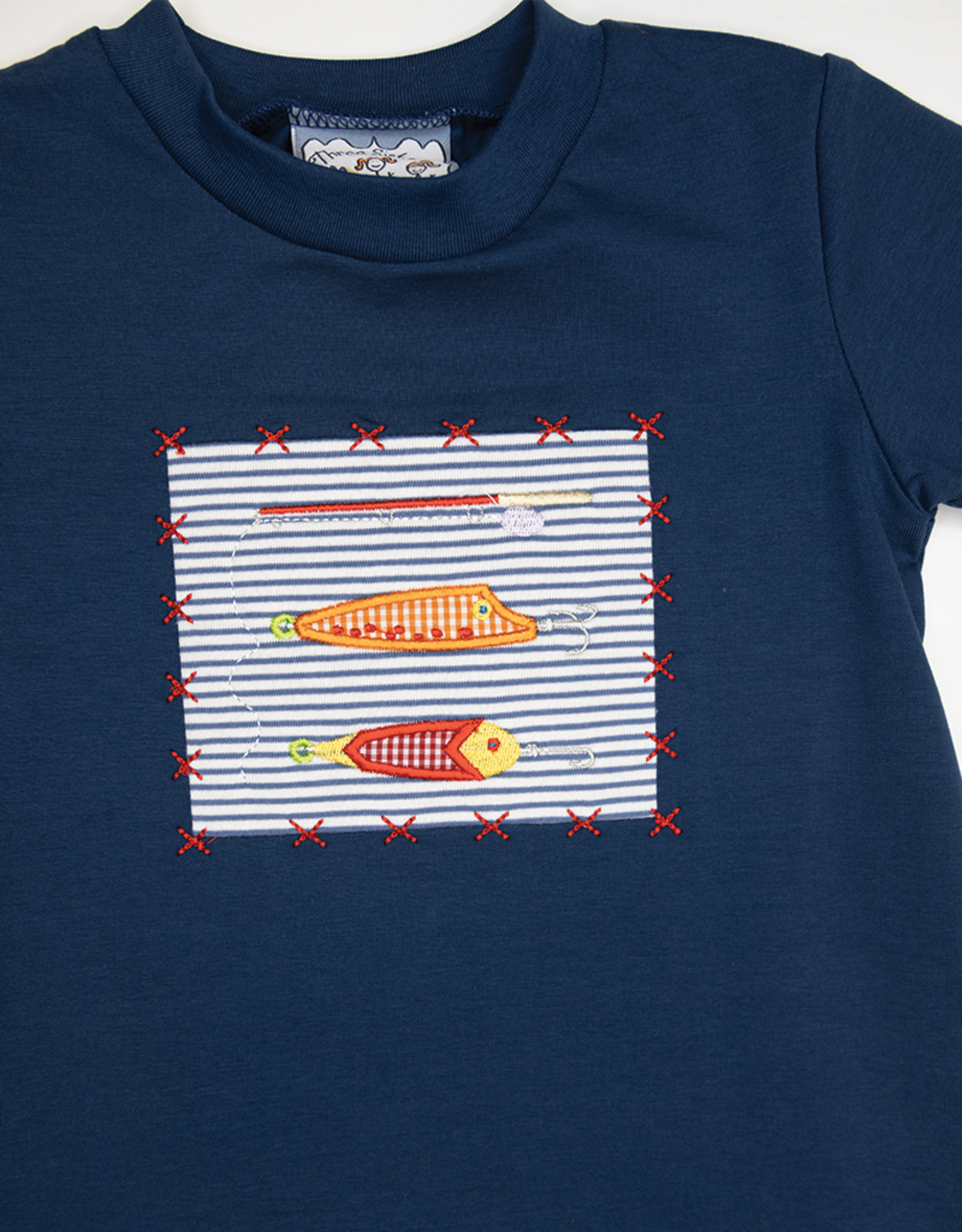 Three Sisters 765 Fishing Lure Applique Romper