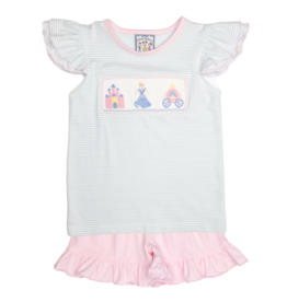 Three Sisters Princess Smocked Short Set