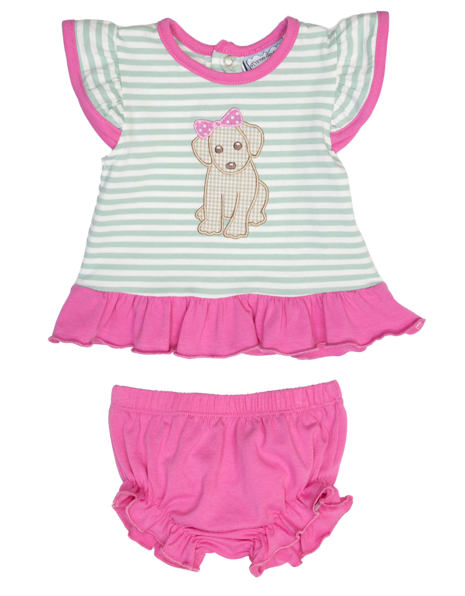 Three Sisters 866 Puppy Applique Bloomer Set