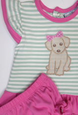 Three Sisters 866 Puppy Applique Bloomer Set