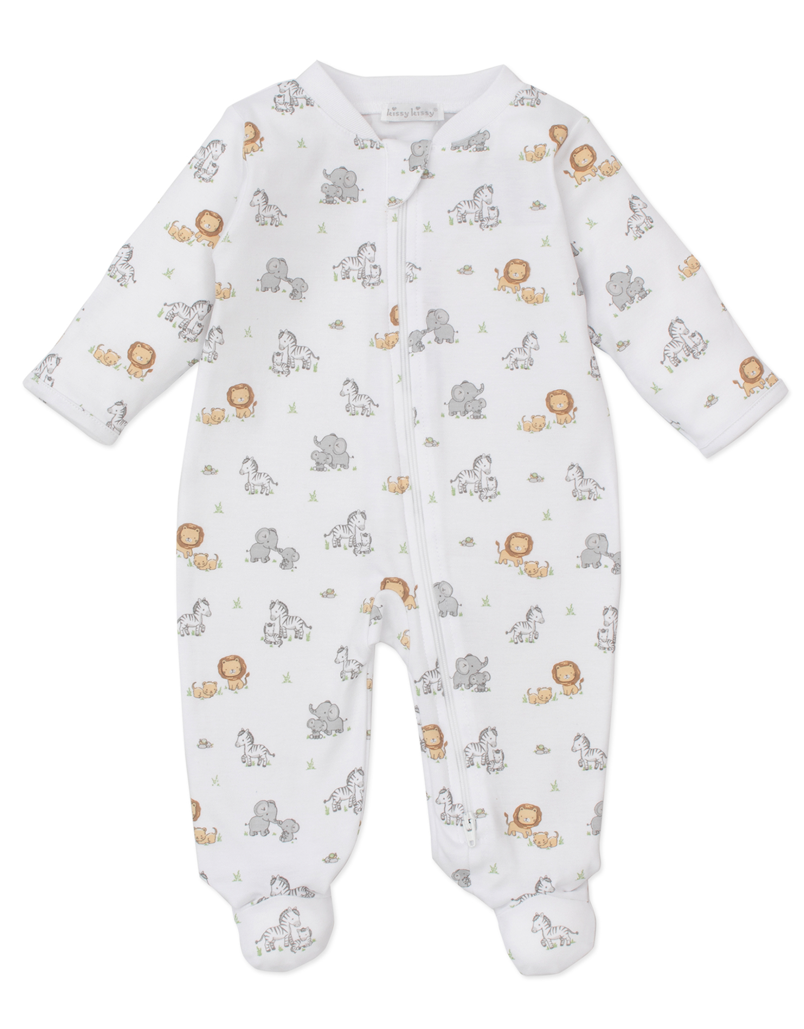 Kissy Kissy Baby Jungle Playdate Zip Footie