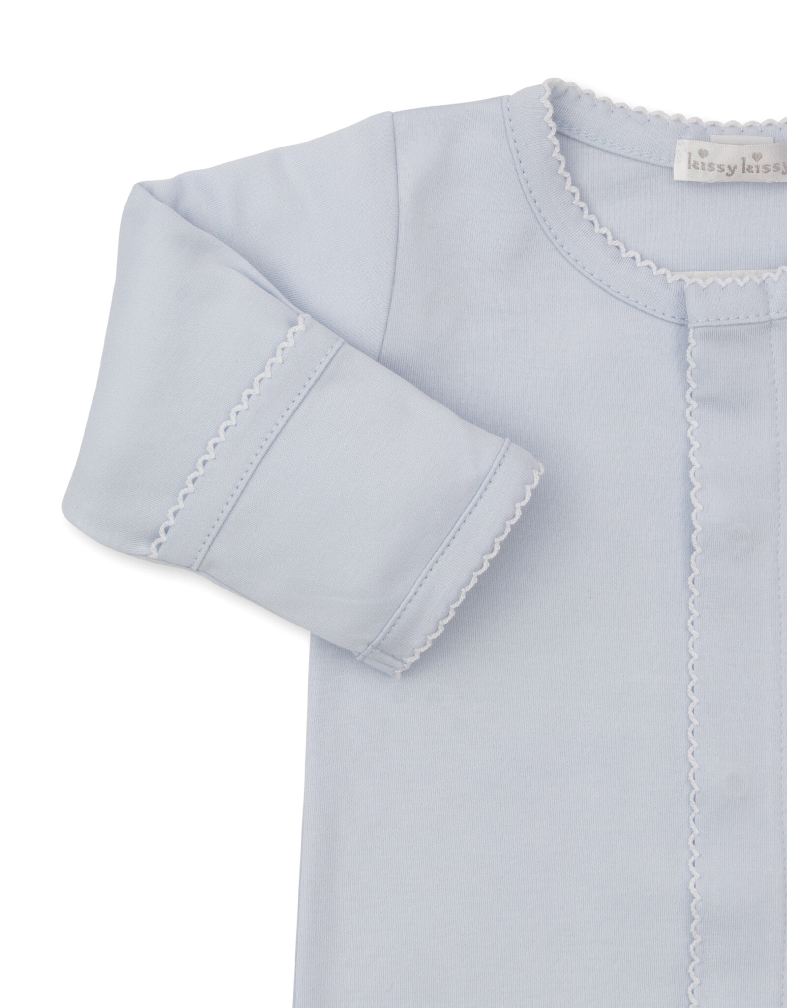 Kissy Kissy Pique Bunny Bash Footie Blue