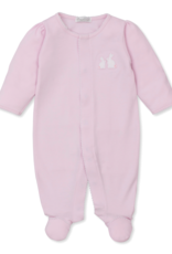 Kissy Kissy Pique Bunny Bash Footie Pink