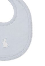 Kissy Kissy Pique Bunny Bash Bib Blue