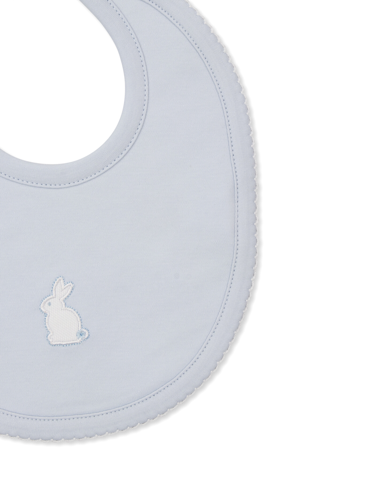 Kissy Kissy Pique Bunny Bash Bib Blue