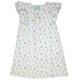 Sage & Lilly Vintage Floral Ruffle Sleeve Dress