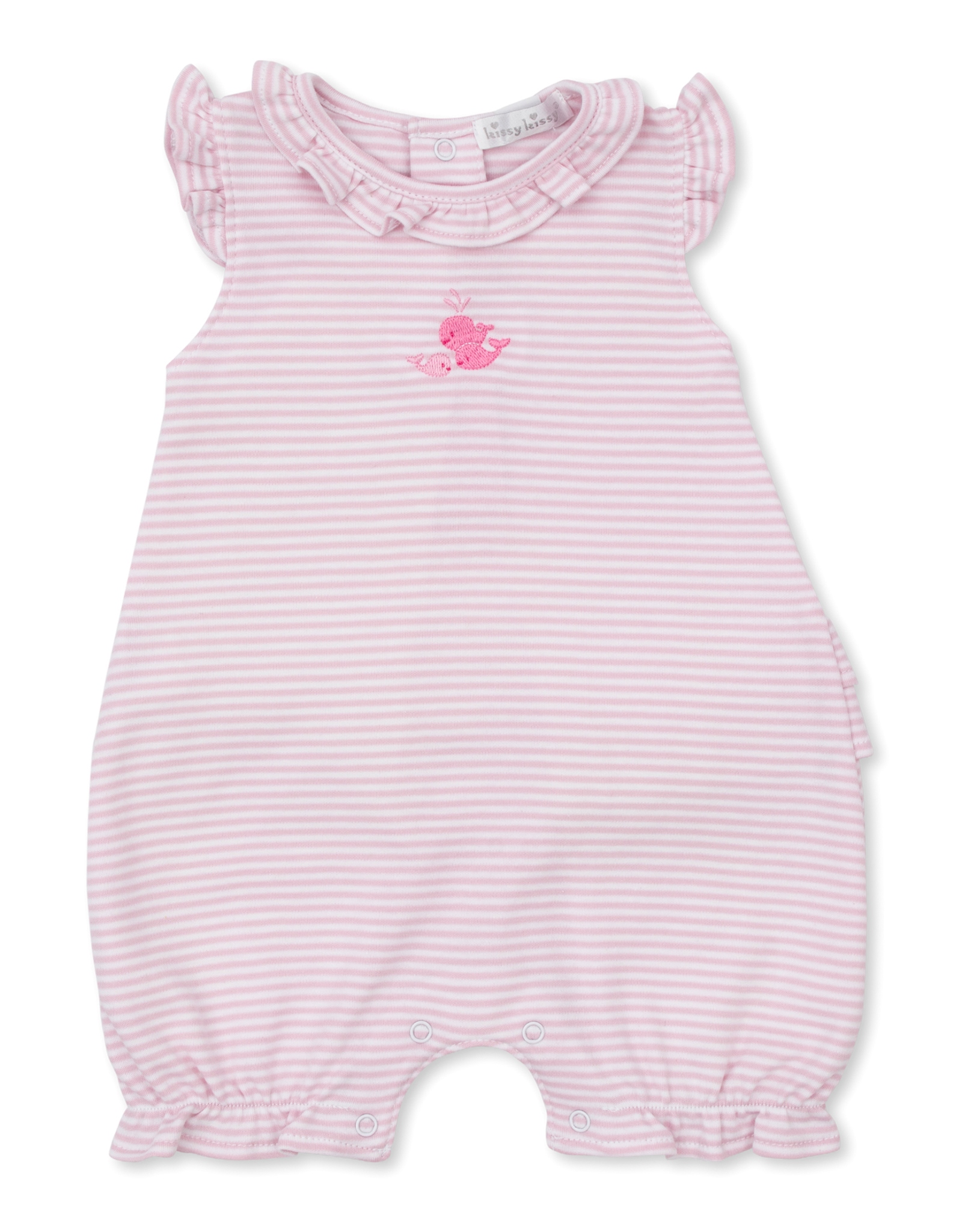 Kissy Kissy Whale Wonder Short Playsuit Pink Stripe