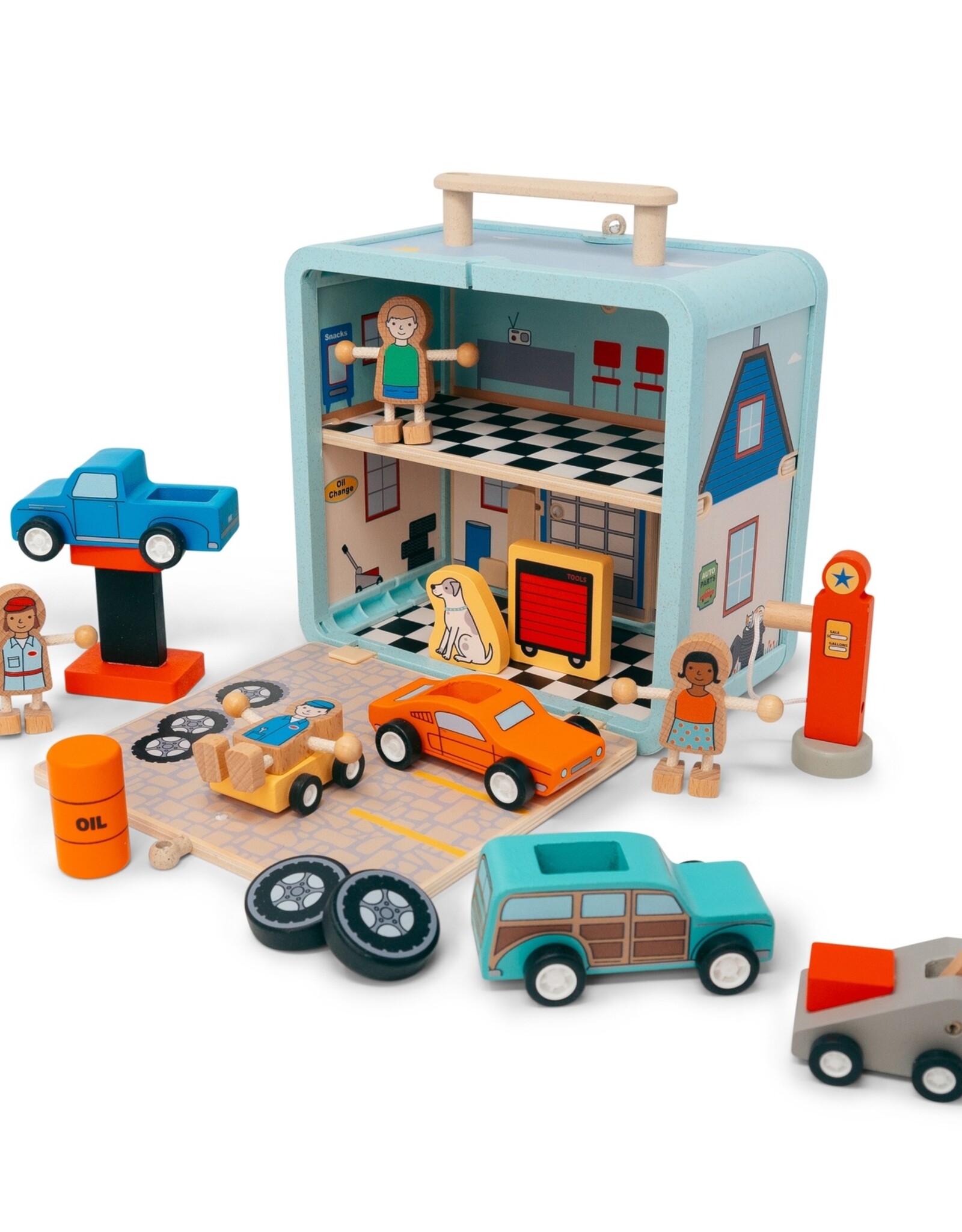 Jack Rabbit Creations Auto  Repair Suitcase Playset