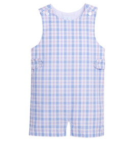 Little English Button Tab John John Albany Plaid