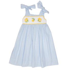 Lulu Bebe Julia Smocked Lemon Dress