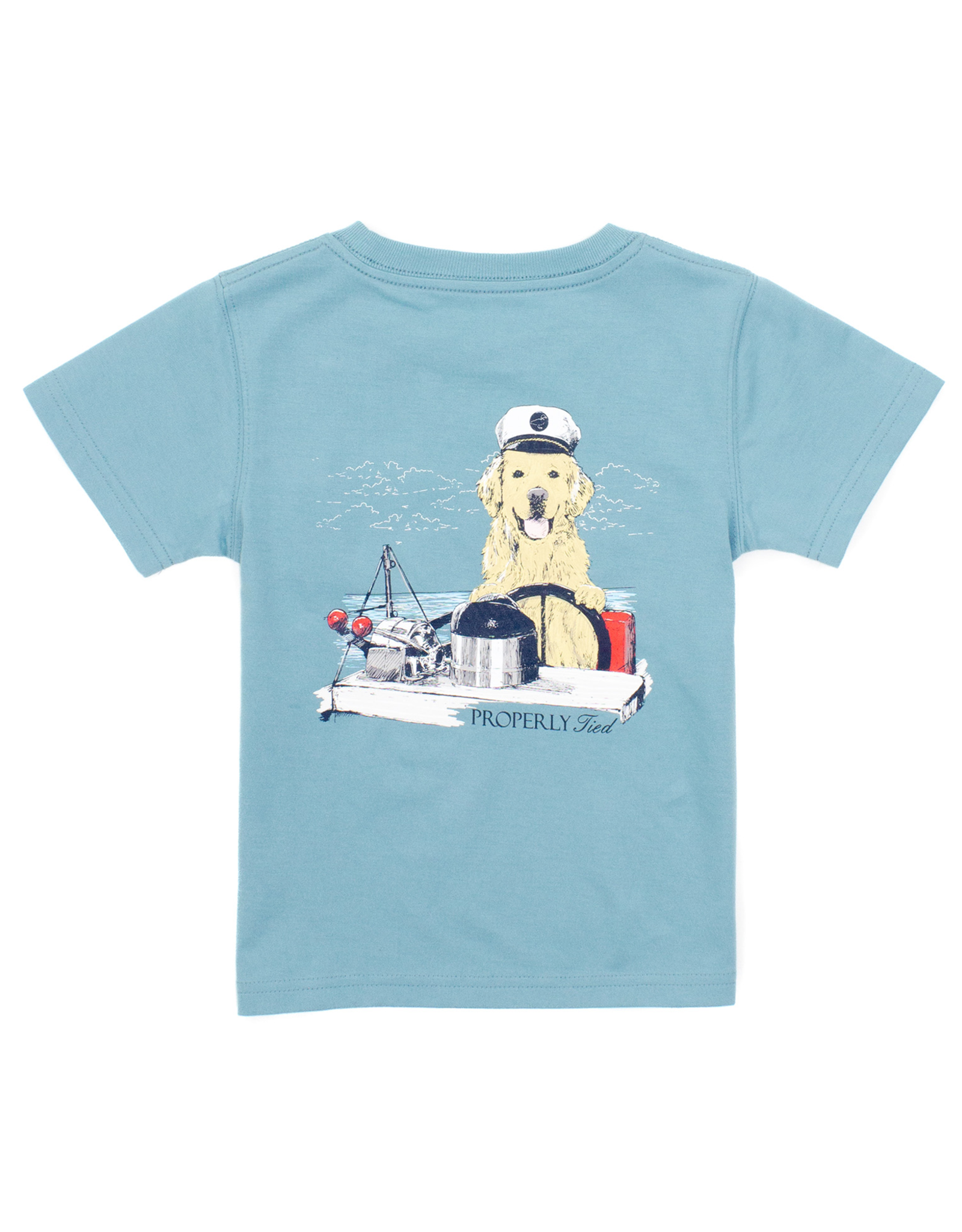 Properly Tied PT25 SS Tee Coastal Sky Golden Captain