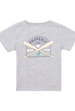 Properly Tied PT25 SS Tee Light Heather Grey Baseball Shield