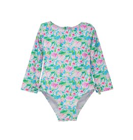 Flap Happy Lotus & Lilies Charlie Rash Guard Swimsuit