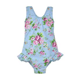 Flap Happy Blue Country Delaney Ruffle Swimsuit