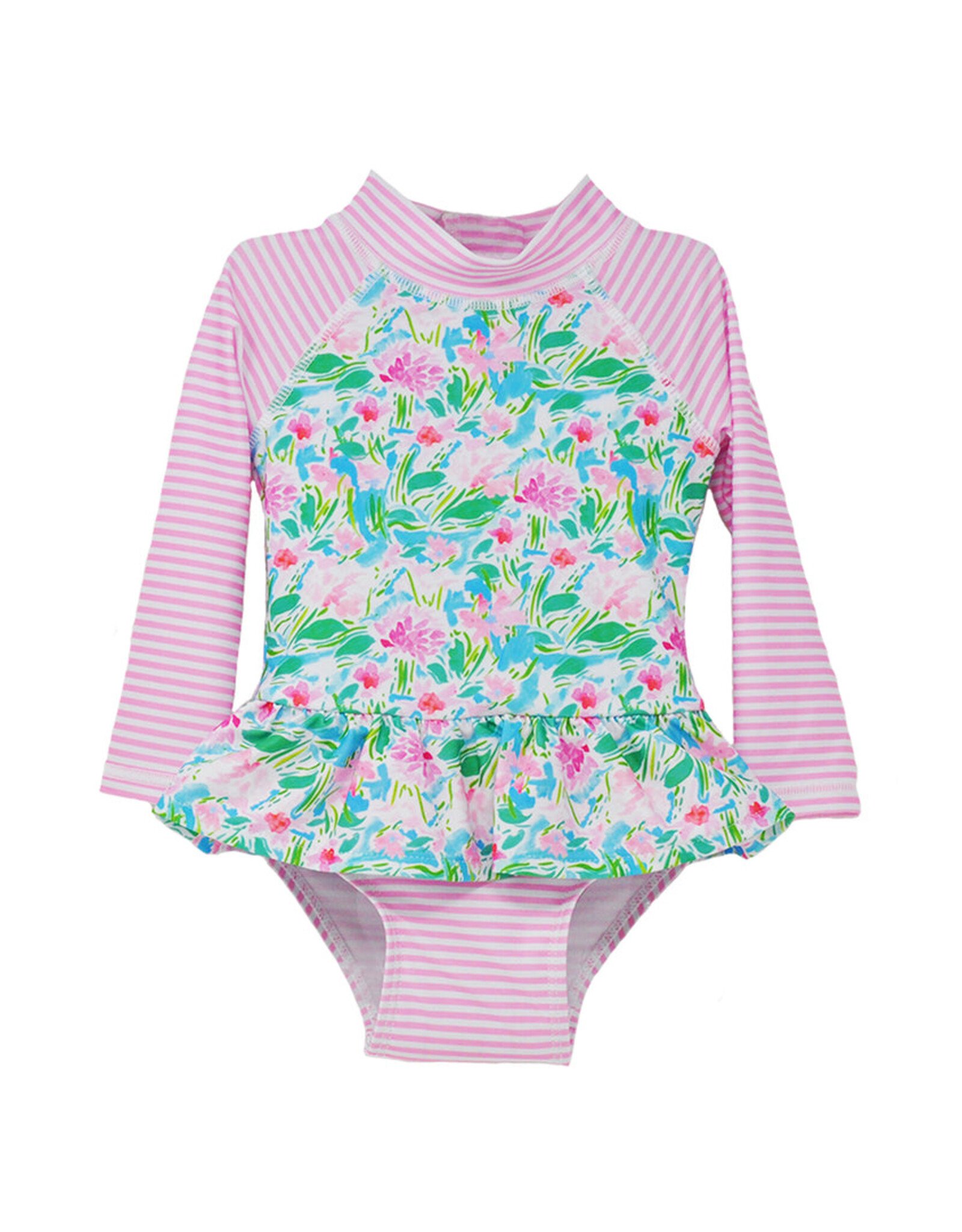 Flap Happy FH Lotus & Lilies Alissa Rash Guard Swimsuit