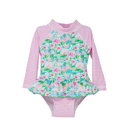 Flap Happy Lotus & Lilies Alissa Rash Guard Swimsuit
