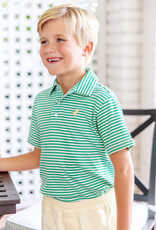 TBBC Prim Proper Polo Kiawah Kelly Green Stripe