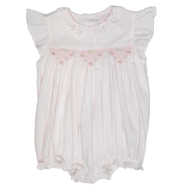 Petit Ami Pink Smocked Bubble