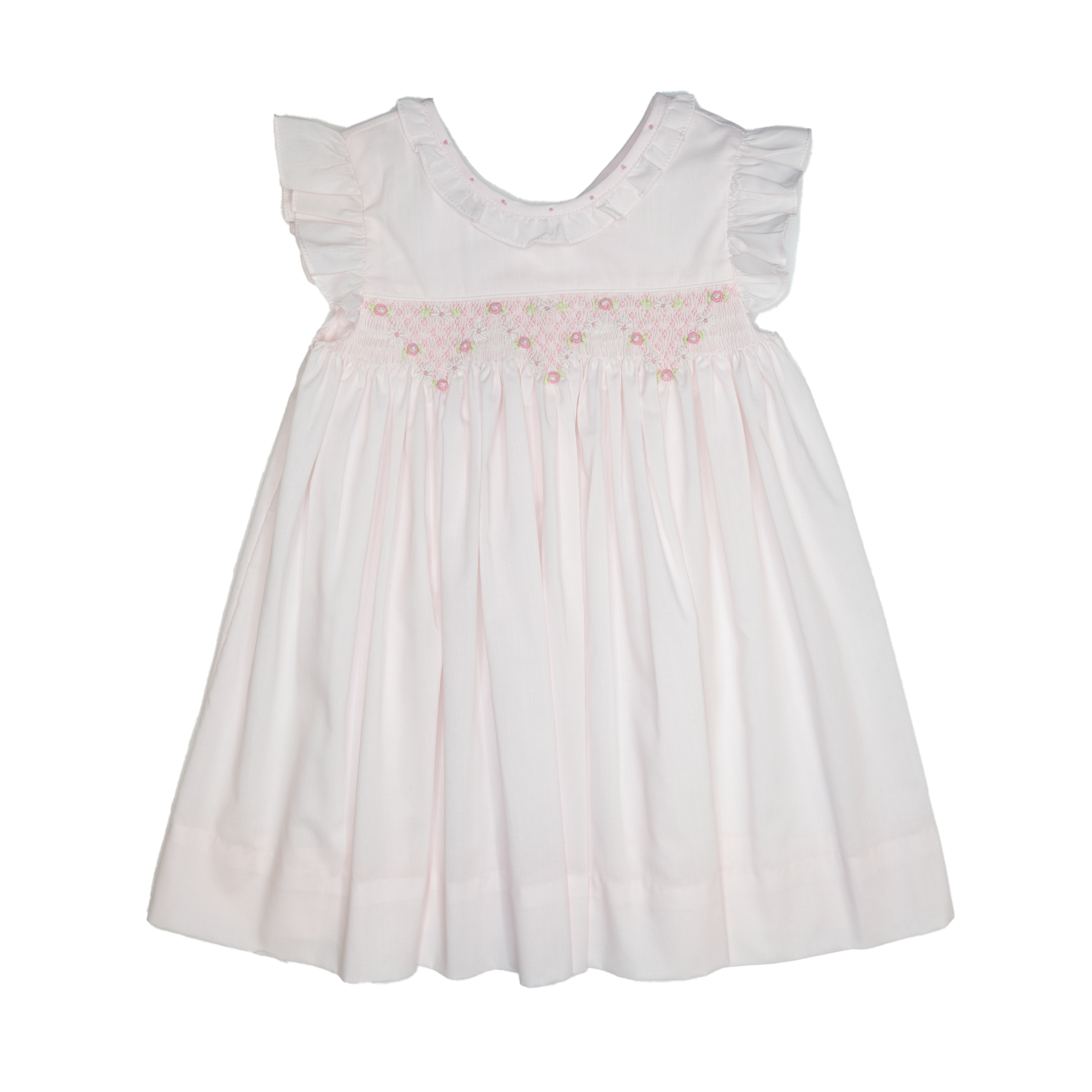 petit ami smocked dress Heart Blue Smocked LS Dress -