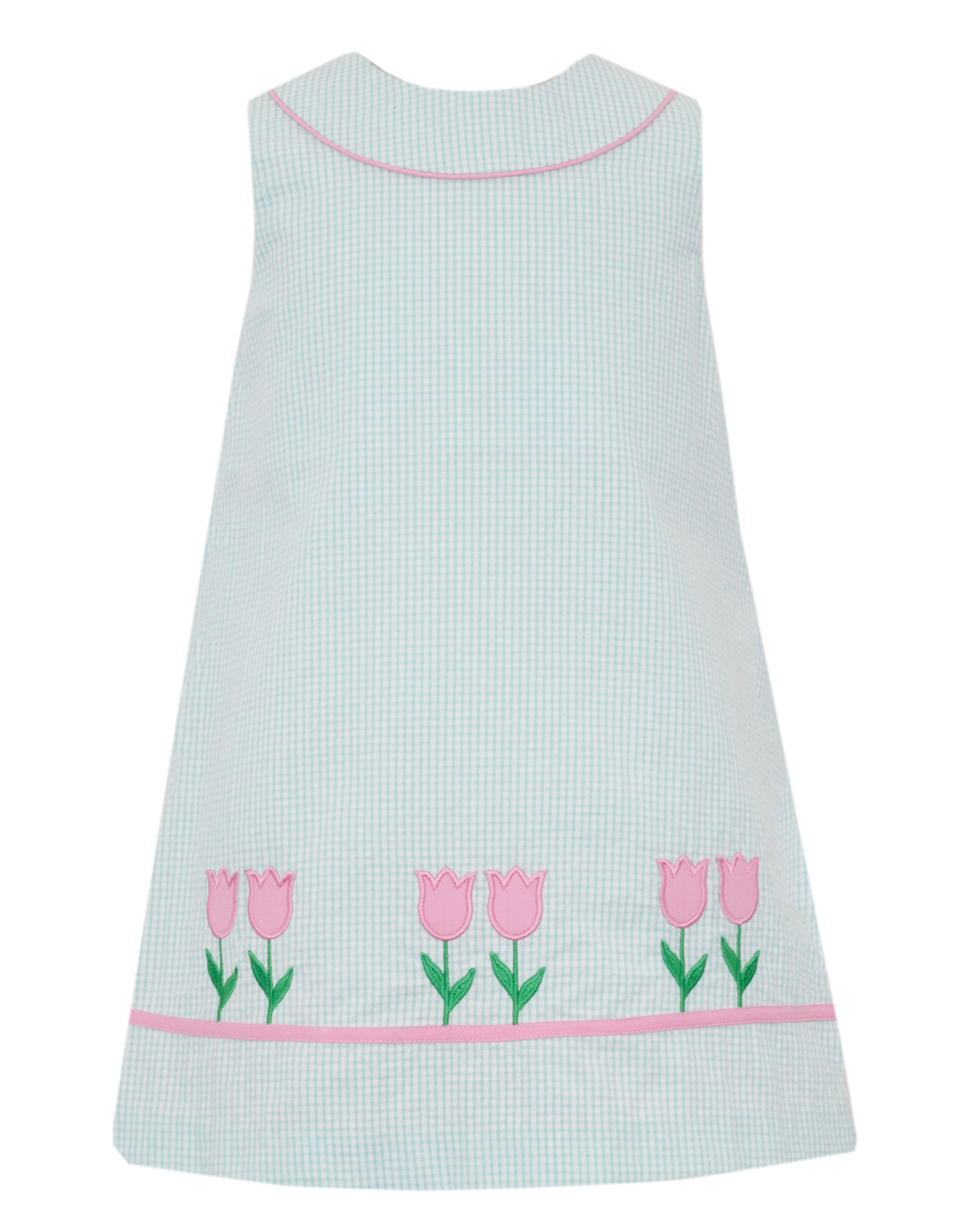 Claire and Charlie 5006D2 Aqua Seersucker Tulip Dress