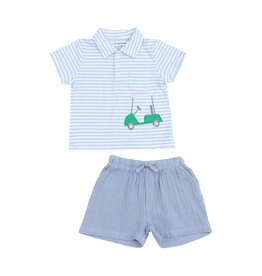 Angel Dear Polo Short Set Golf Applique