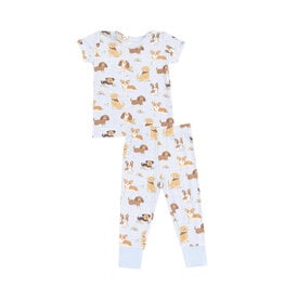 Angel Dear Short Sleeve Lounge Wear Best Friend Dogs Blue