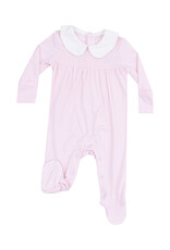 Angel Dear ADS25 Smocked Peter Pan Footie Classic Pink Stripe