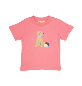 Luigi Shirt Salmon Lab with Beach Ball