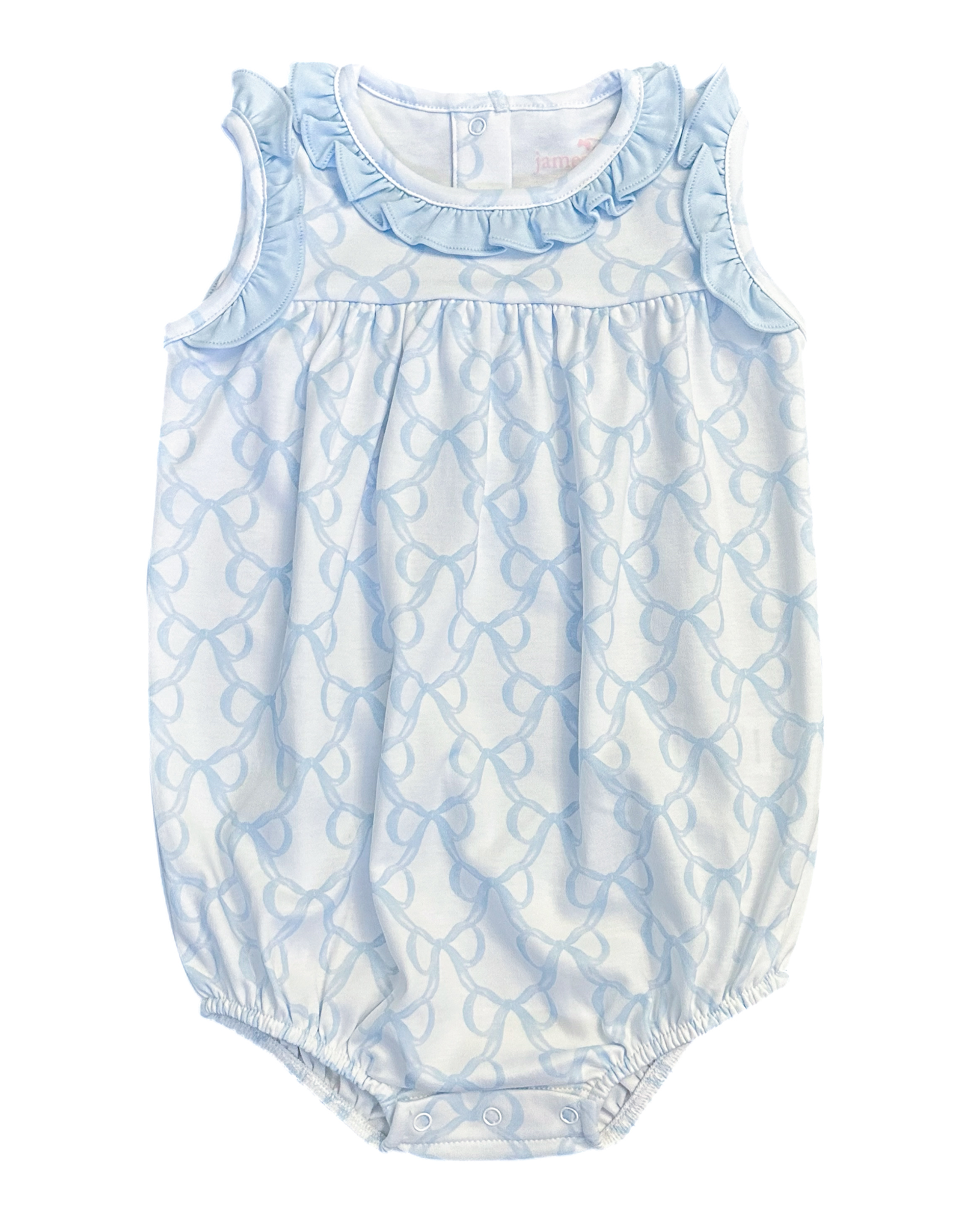 James and Lottie JL25 Put A Bow On It Blue Knit Rosie Bubble
