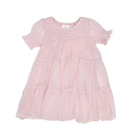 Lulu Bebe Tina Blush Ruffle Tier Dress